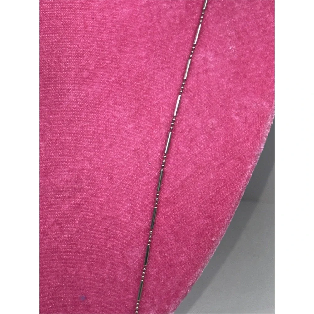Italy 925 Sterling Silver Bead And Bar Chain Necklace 30